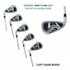 LADIES LEFT AGXGOLF COMPLETE GOLF CLUB SET+w460cc Driver + 3WOOD + HYBRID + 6-9 IRONS + PW + STAND BAG + FREE PUTTER+2 HEAD COVERS
